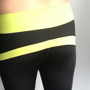 BEE and C sport leggings neon yellow